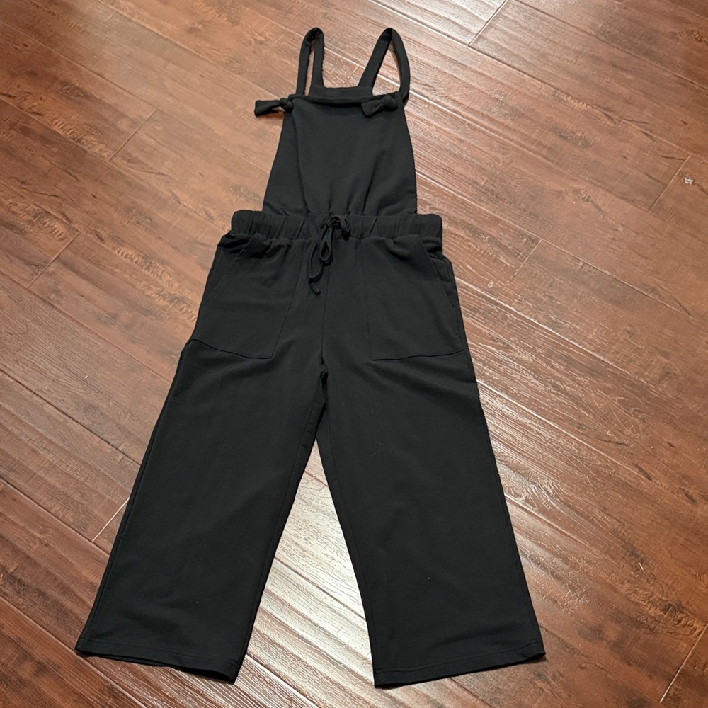 Dip Black Sleeveless Jumpsuit